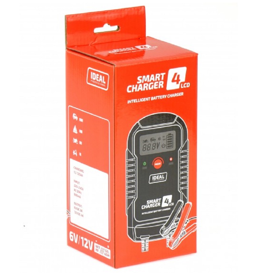 IDEAL SMART CHARGER 4 LCD - Inteligentny prostownik 6/12 V
