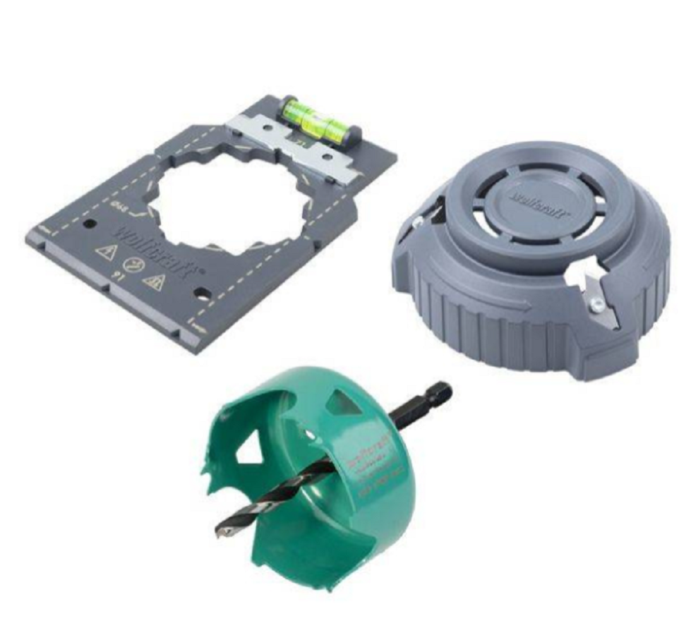 Wolfcraft WF5897000 - Zestaw do montażu puszek elektrycznych w suchej zabudowie