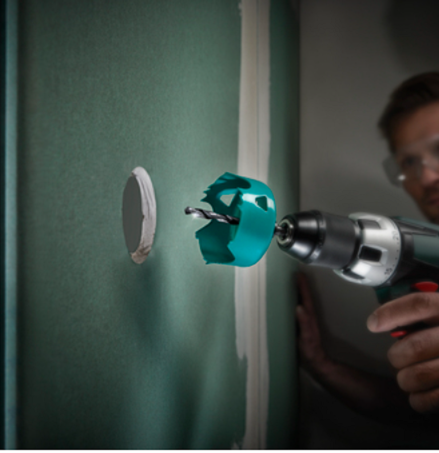 Wolfcraft WF5897000 - Zestaw do montażu puszek elektrycznych w suchej zabudowie