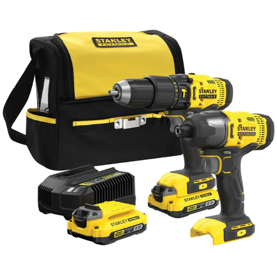 Stanley SFMCK465D2S - Zestaw combo - wiertarko-wkrętarka SFMCD711 + zakrętarka udarowa SFMCF800