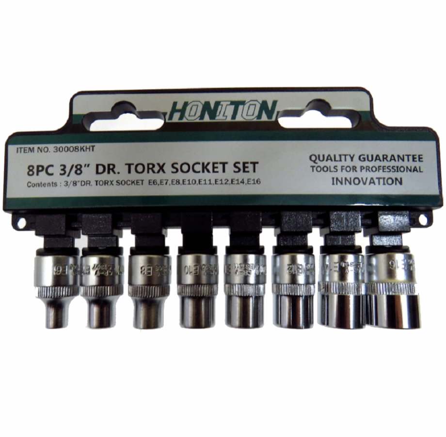 Honiton H.3008 - Zestaw nasadek wewnętrznych Torx 3/8" - 8 elementów