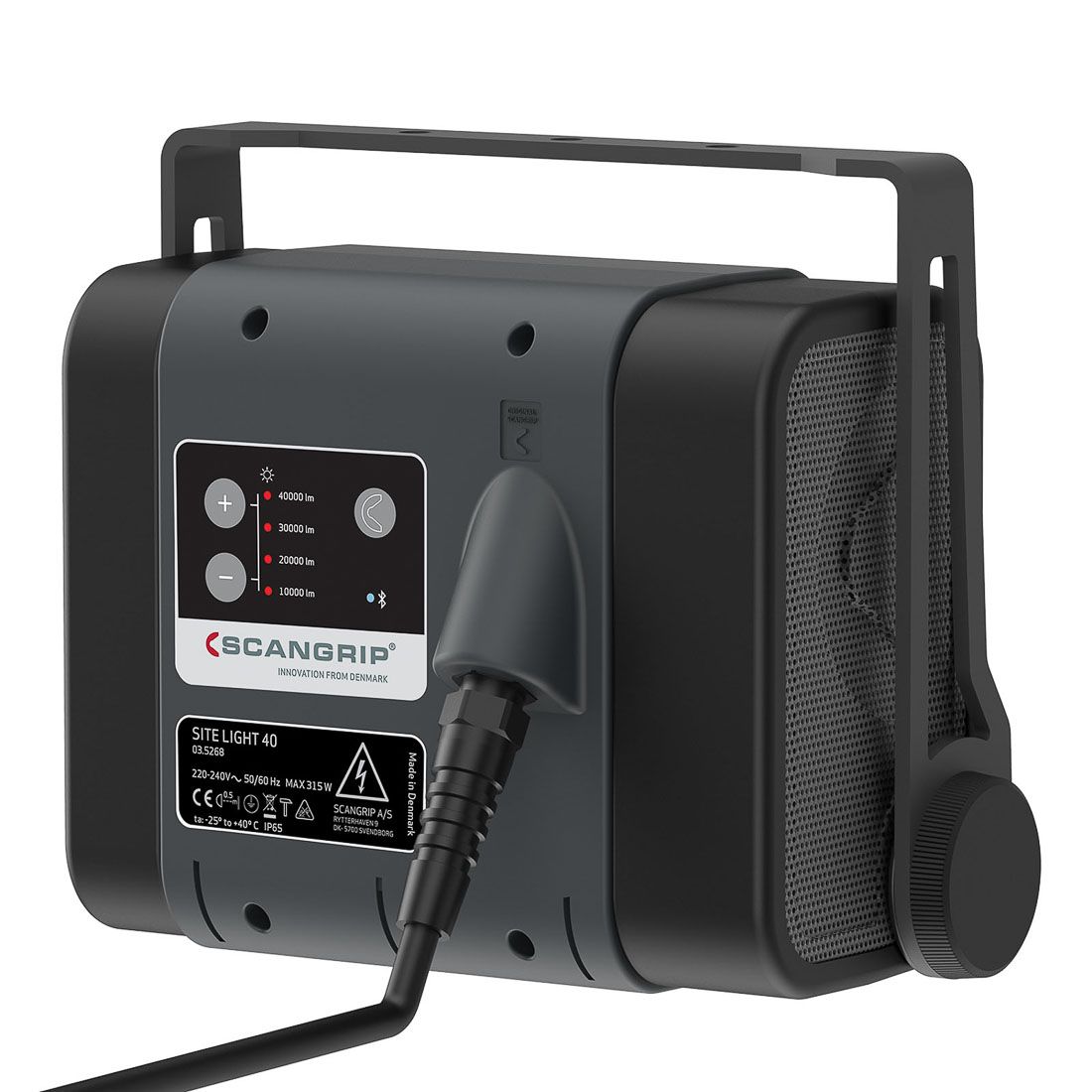 SCANGRIP SITE LIGHT 40 - Lampa do oświetlania dużych obszarów roboczych w walizce 40000 lm