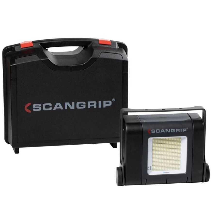 SCANGRIP SITE LIGHT 40 - Lampa do oświetlania dużych obszarów roboczych w walizce 40000 lm