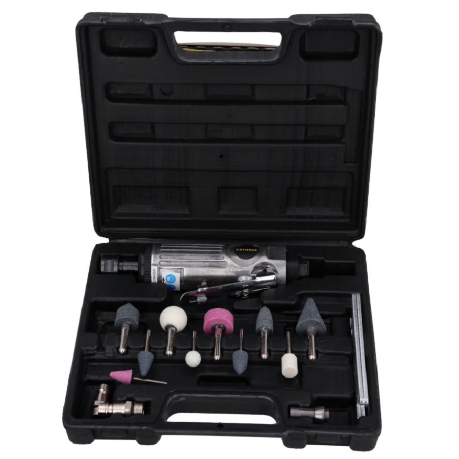 Stanley 160153XSTN - Pneumatyczna szlifierka kątowa + akcesoria