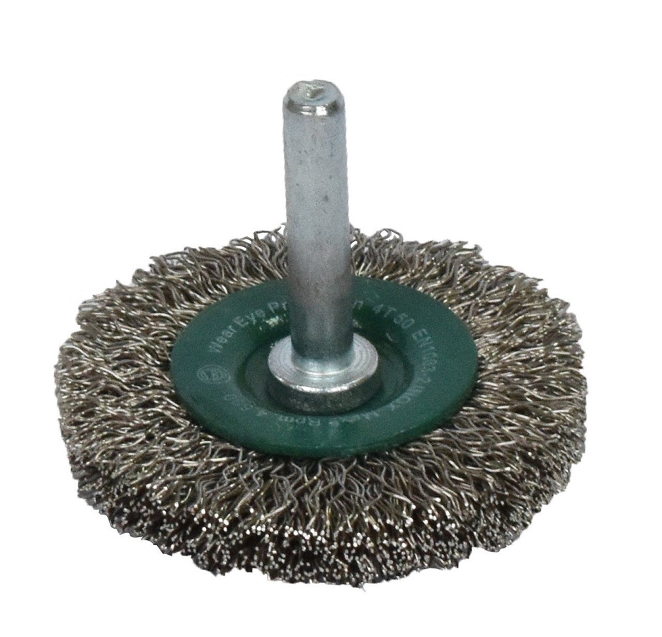 Abraboro AB99428207 - Szczotka tarczowa 50 mm drut falisty trzpień INOX