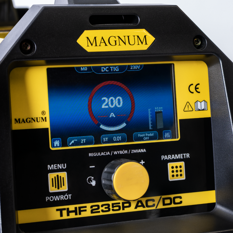 Magnum THF 235P AC/DC LCD - Inwerterowa spawarka TIG