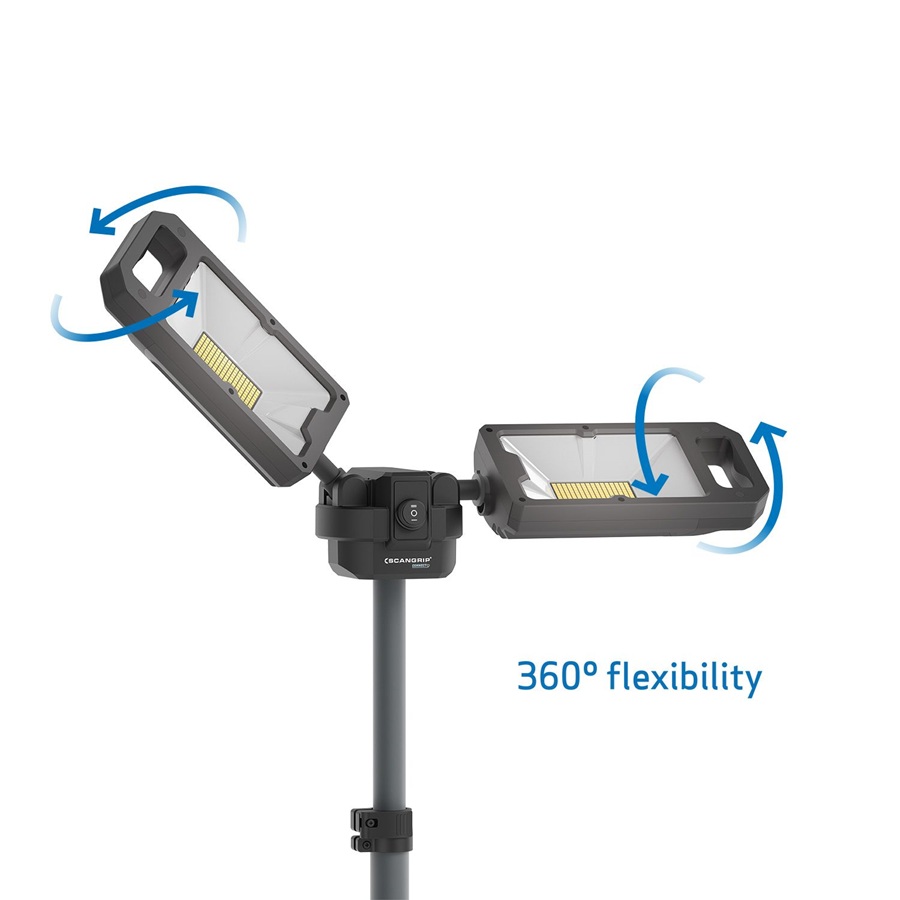 Scangrip Tower 8 Connect - Akumulatorowa lampa budowlana 8000 lm ze zintegrowanym statywem