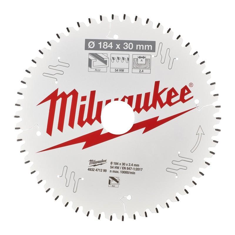 Milwaukee 4932471299 - Tarcza pilarska do aluminium czyste cięcie 184x30 mm/ 54 zęby
