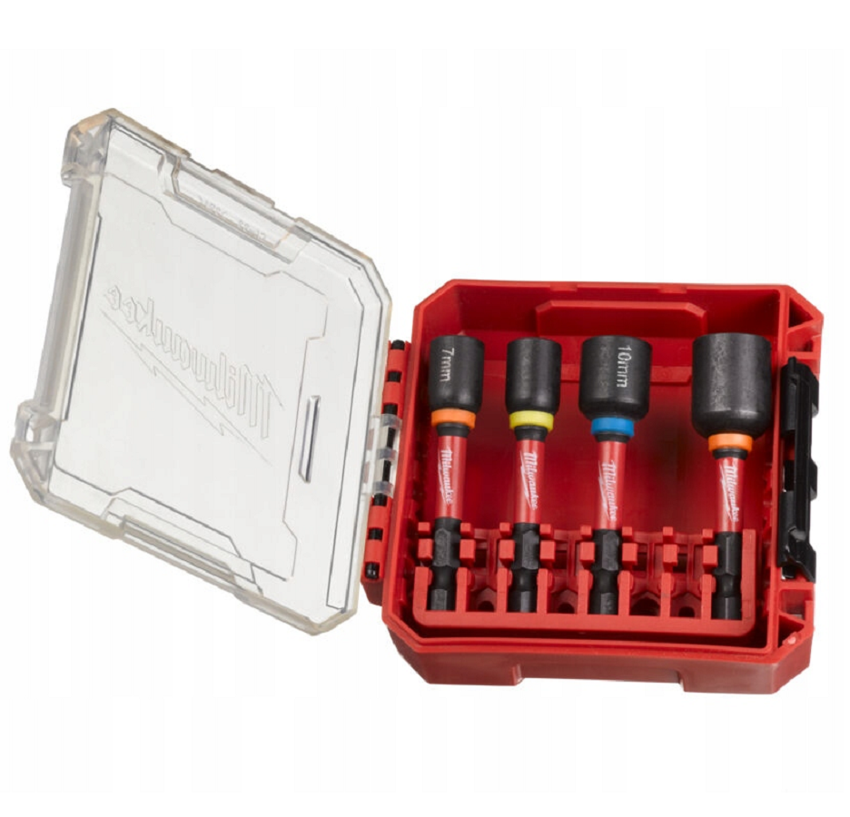 Milwaukee 4932492445 - Zestaw magnetycznych nasadek udarowych Shockwave 6-kątnych 7 - 13 mm - 4 szt