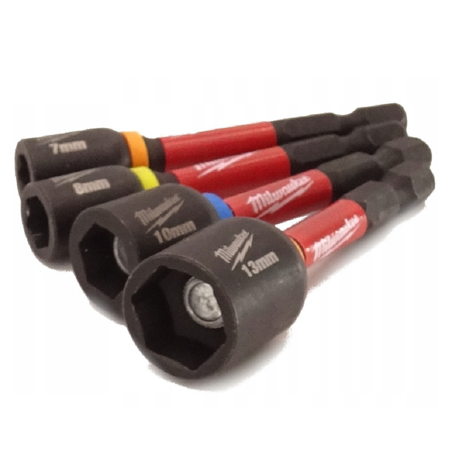 Milwaukee 4932492445 - Zestaw magnetycznych nasadek udarowych Shockwave 6-kątnych 7 - 13 mm - 4 szt