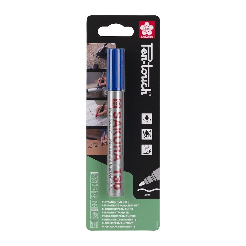 Sakura Pen-Touch 130 - Marker niebieski z okrągłą końcówką