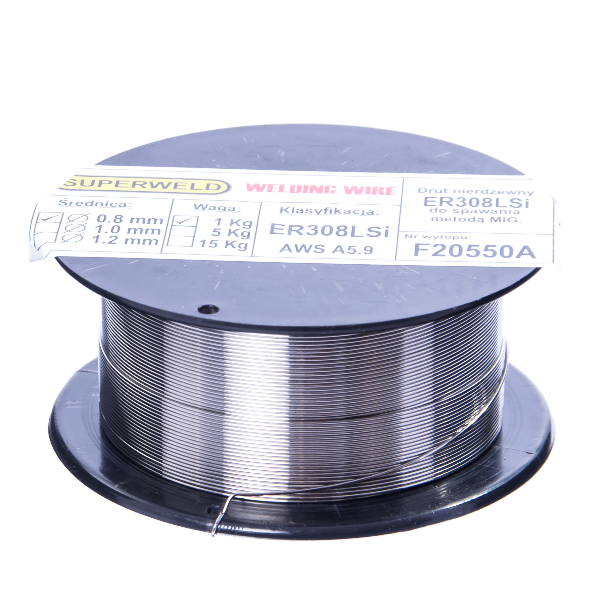 Superweld - Drut MIG do stali nierdzewnej Ø 0.8 - 1 kg 308 LSI D100