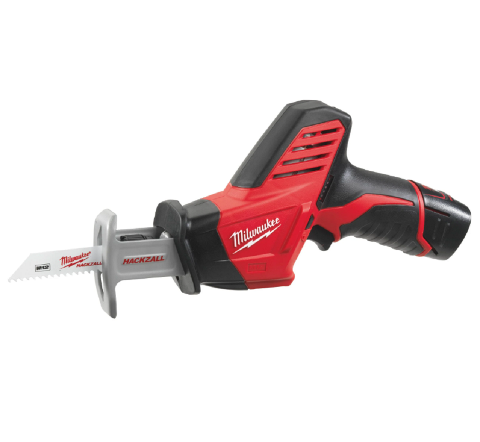 Milwaukee M12 BLPP4A-202B - Zestaw wiertarko-wkrętarka M12 BLDDRC + zakrętarka udarowa M12 BLIDRC + piła szablasta C12 HZ + latarka LED M12 TLED
