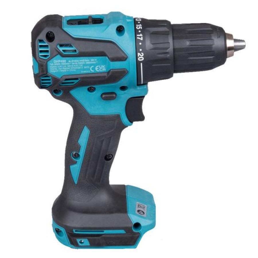 Makita DHP490WVX7 - Akumulatorowa wiertarko-wkrętarka udarowa z zestawem akcesoriów