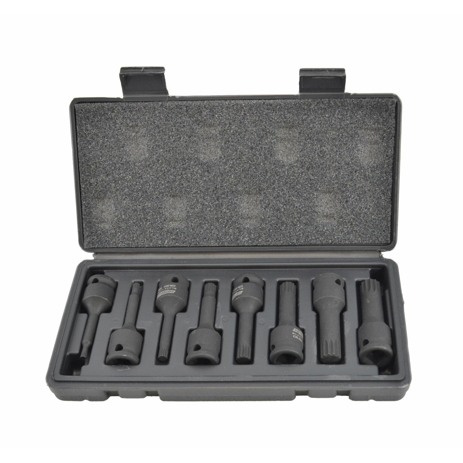 AWTOOLS AW38782BL - KLUCZE UDAROWE TRZPIENIOWE SPLINE 8szt. BLACK LINE 1/2"