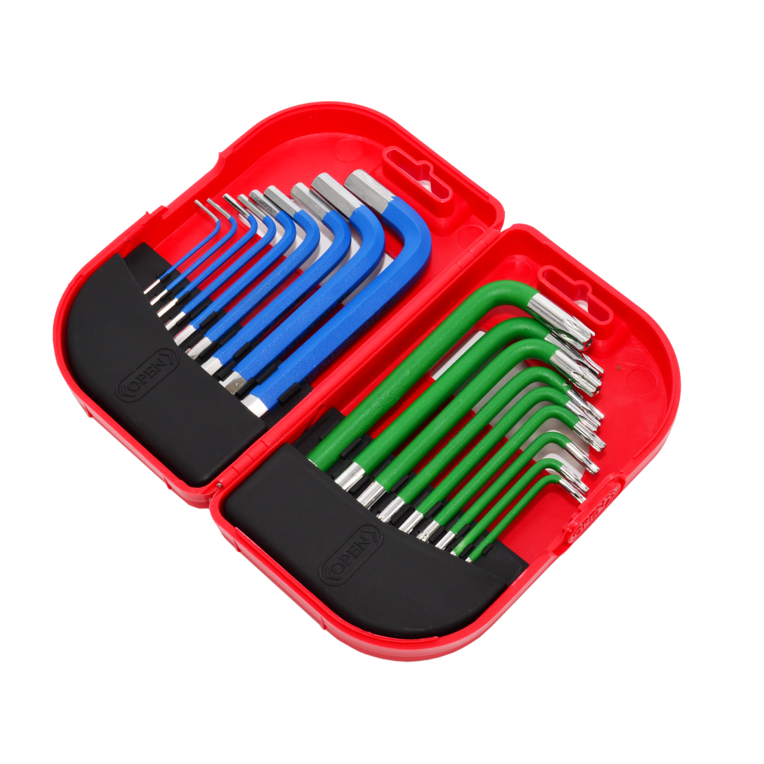AWTOOLS AW35040 - KLUCZE IMBUSOWE HEX /TORX/ 1,5-10,0mm/ 18szt. KOLOR