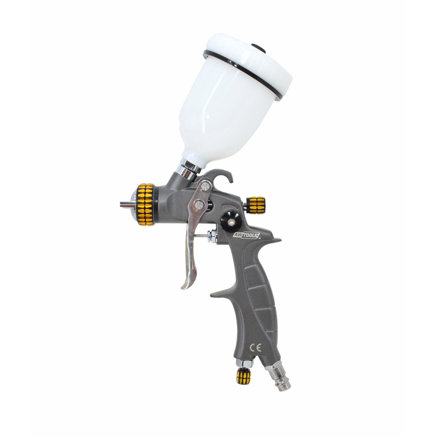 AwTools AW10112 - pistolet lakierniczy mini hvlp 1.0mm ze zbiornikiem górnym 100ml