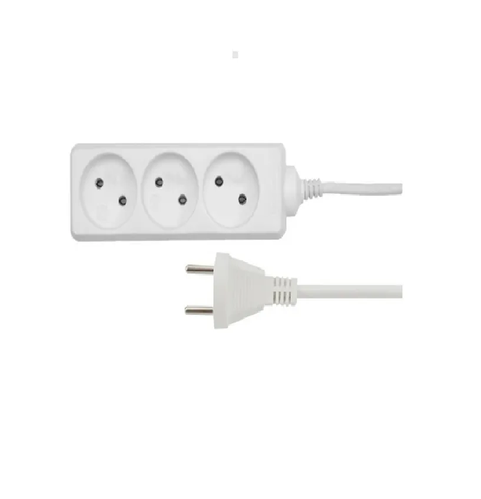 Przedłużacz biały bez uziemienia 4 gniazda 1.5m