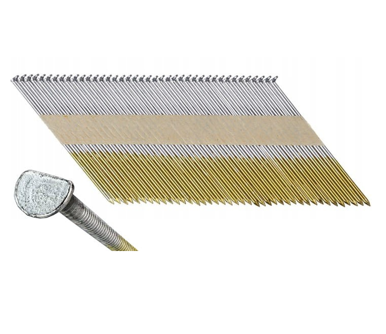Gwoździe 34° 3.1x90mm /2200szt. Pierścieniowe Galw