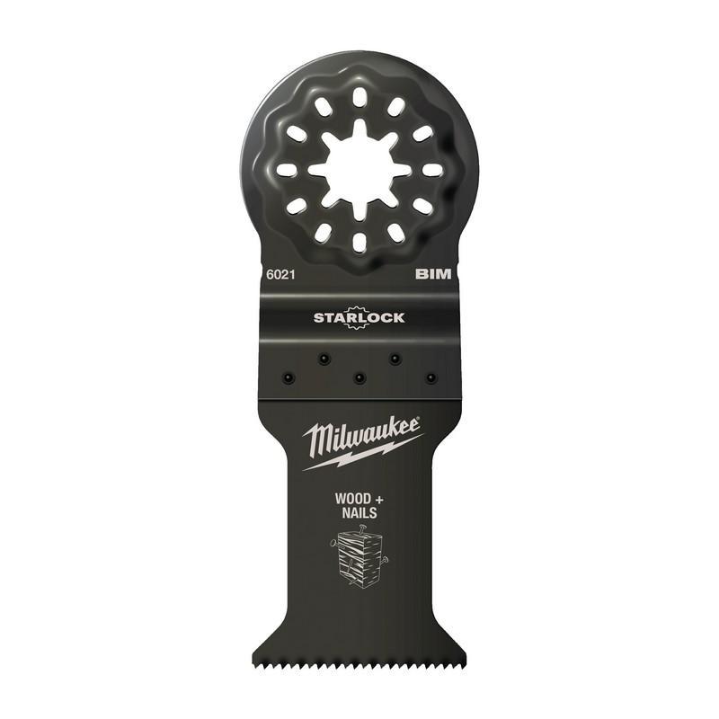 Milwaukee 48906024 - Brzeszczot bimetalowy do Multitoola do cięcia wgłębnego drewna z gwoździami, 35 x 42 mm