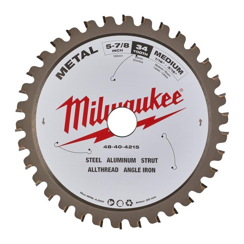 Milwaukee 4932479554 - Tarcza pilarska do metalu 150 x 20 mm, 34 zęby