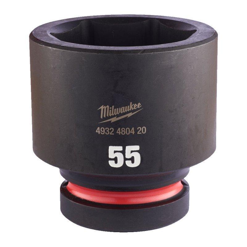 Milwaukee 4932480420 - Nasadka udarowa Shockwave 1" 6-kątna, krótka, metryczna, 55 mm
