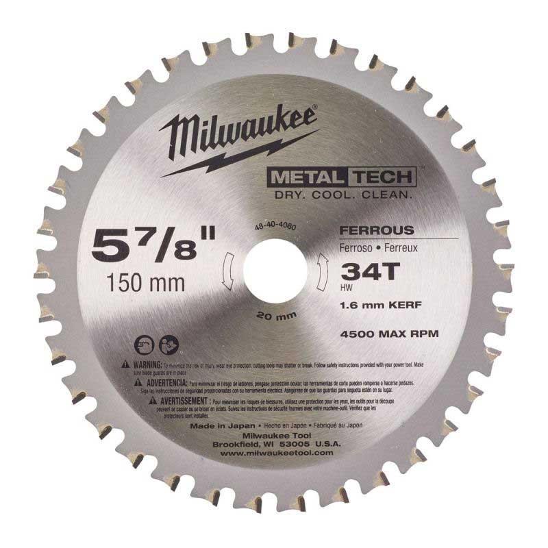 Milwaukee 48404080 - Tarcza do metalu 150x20 mm, 34 zęby