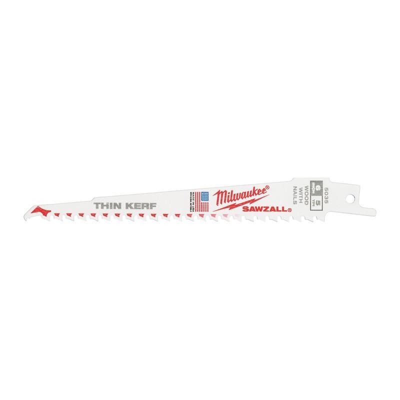 Milwaukee 48016035 - Brzeszczot do prac wyburzeniowych THIN KERF, Bi-metal, Co, 150 mm 5 TPI (50 szt.)