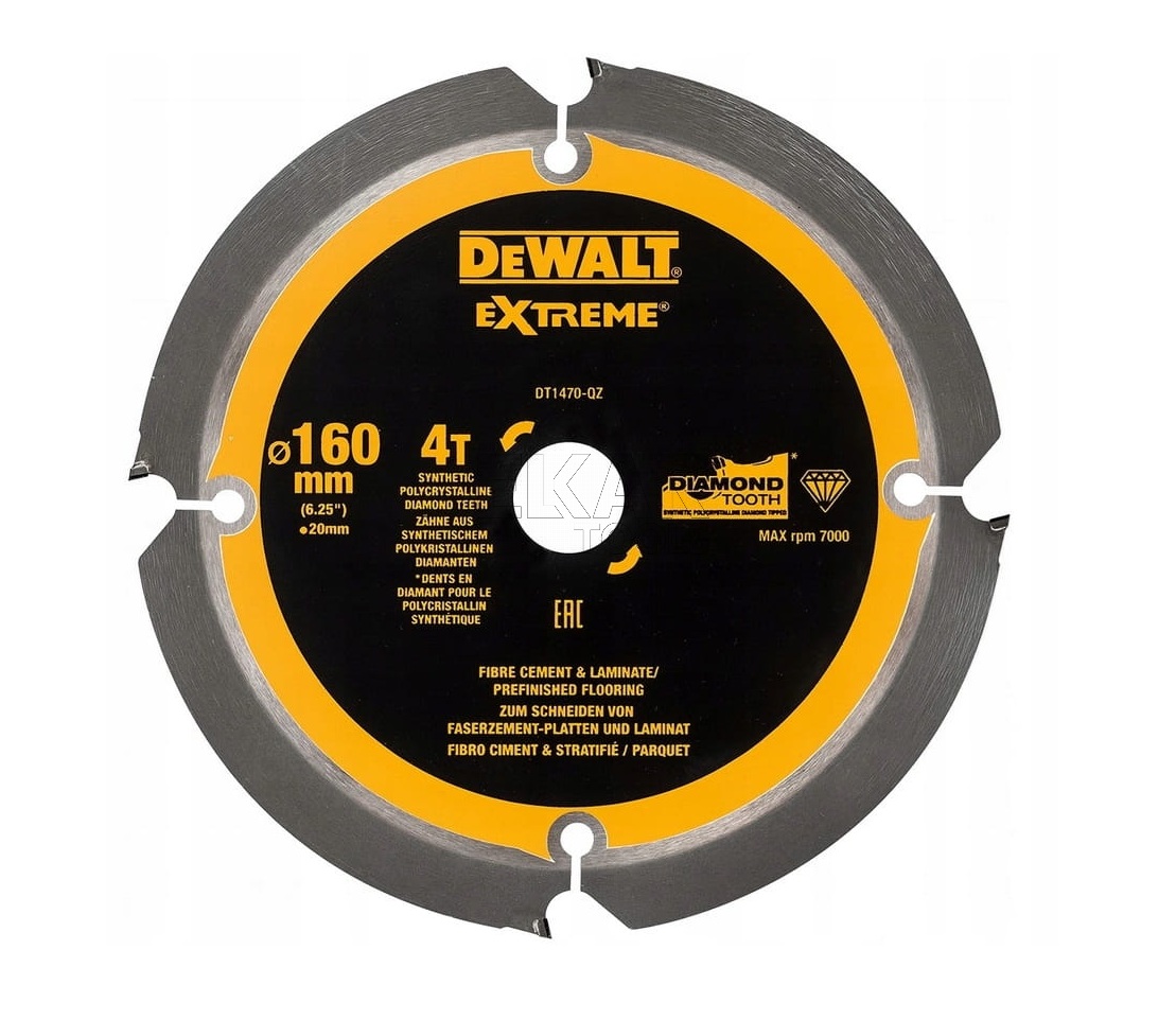 DEWALT DT1470 - Piła tarczowa 160x20mmx4z Fibre Cement