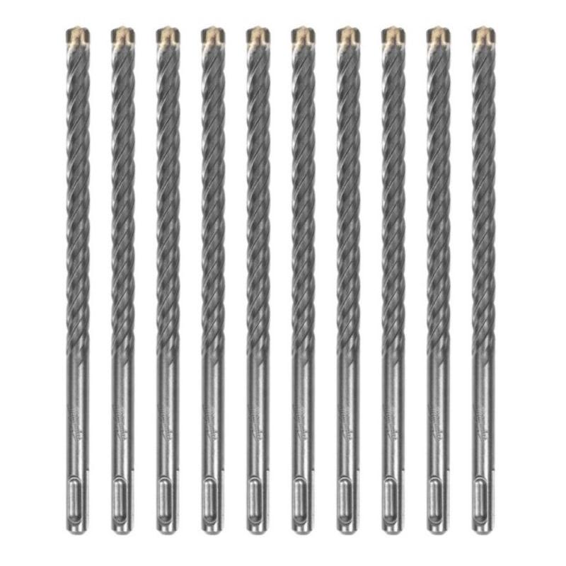 Milwaukee 4932498896 - Wiertło udarowe do betonu SDS-Plus Contractor, 4-ostrzowe, 12 x 140/210 mm (10 szt.)