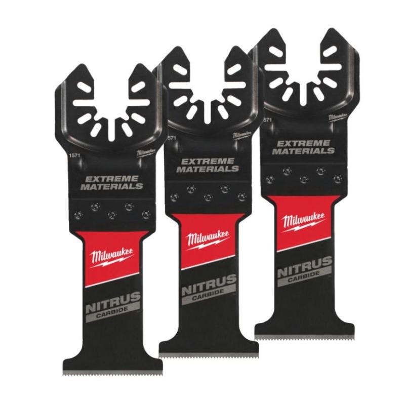Milwaukee 48851573 - Brzeszczot wgłębny Nitrus Carbide do Multitoola do cięcia wielu materiałów, 35 mm (3 szt.)