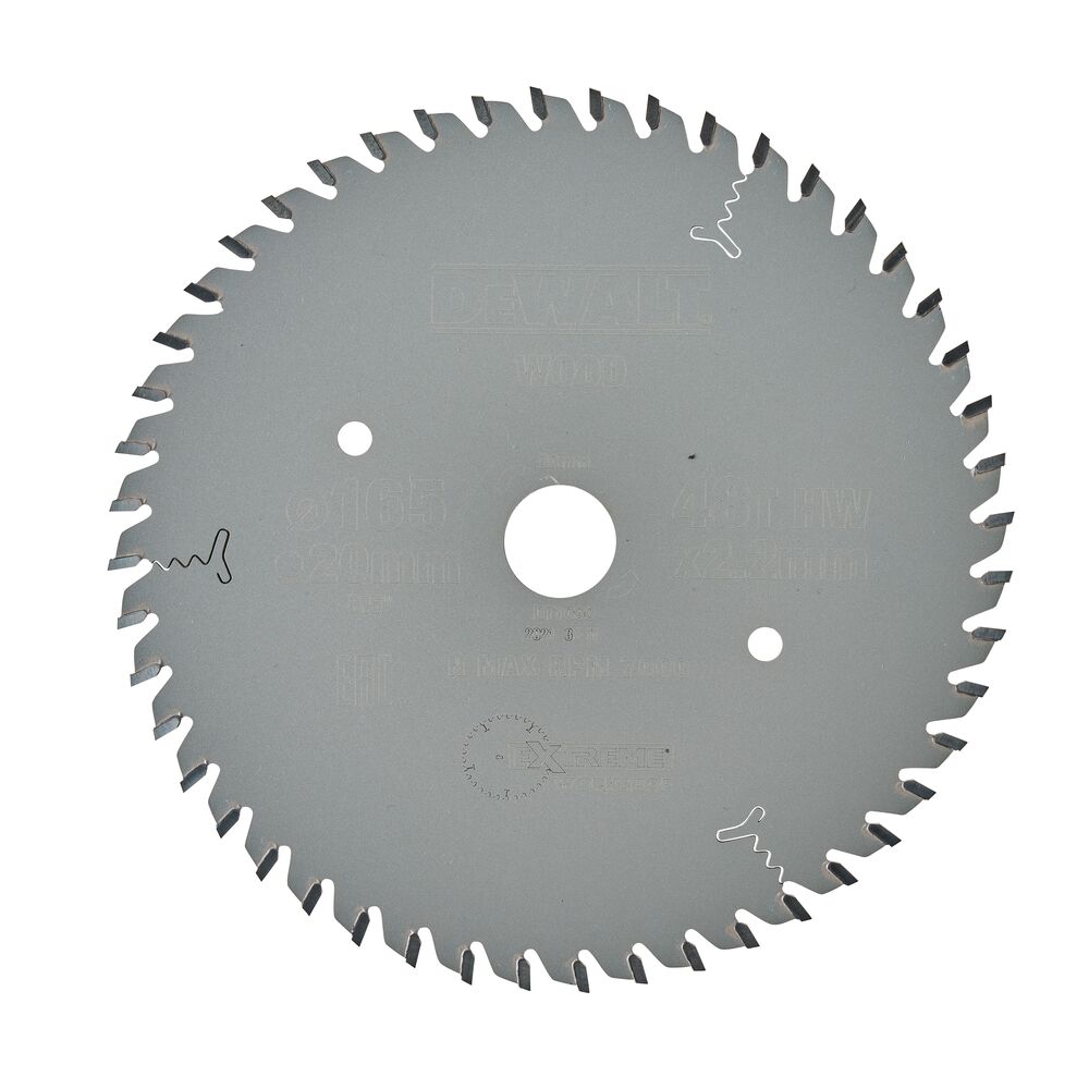 DEWALT DT1090 - piła tarczowa EXTREME do cięcia drewna 165x20x2,0mm, 48 zębów