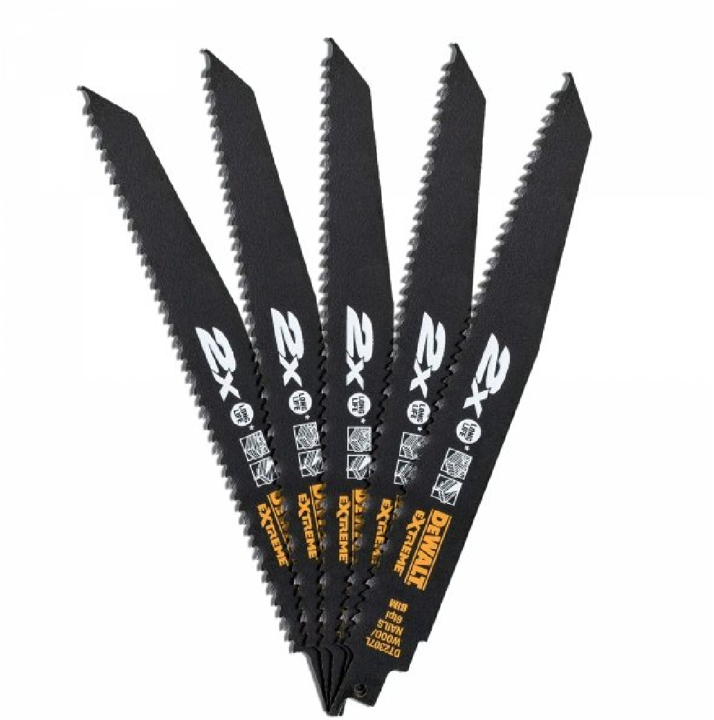 DEWALT DT2307 - Zestaw 5 brzeszczot do piły szablastej