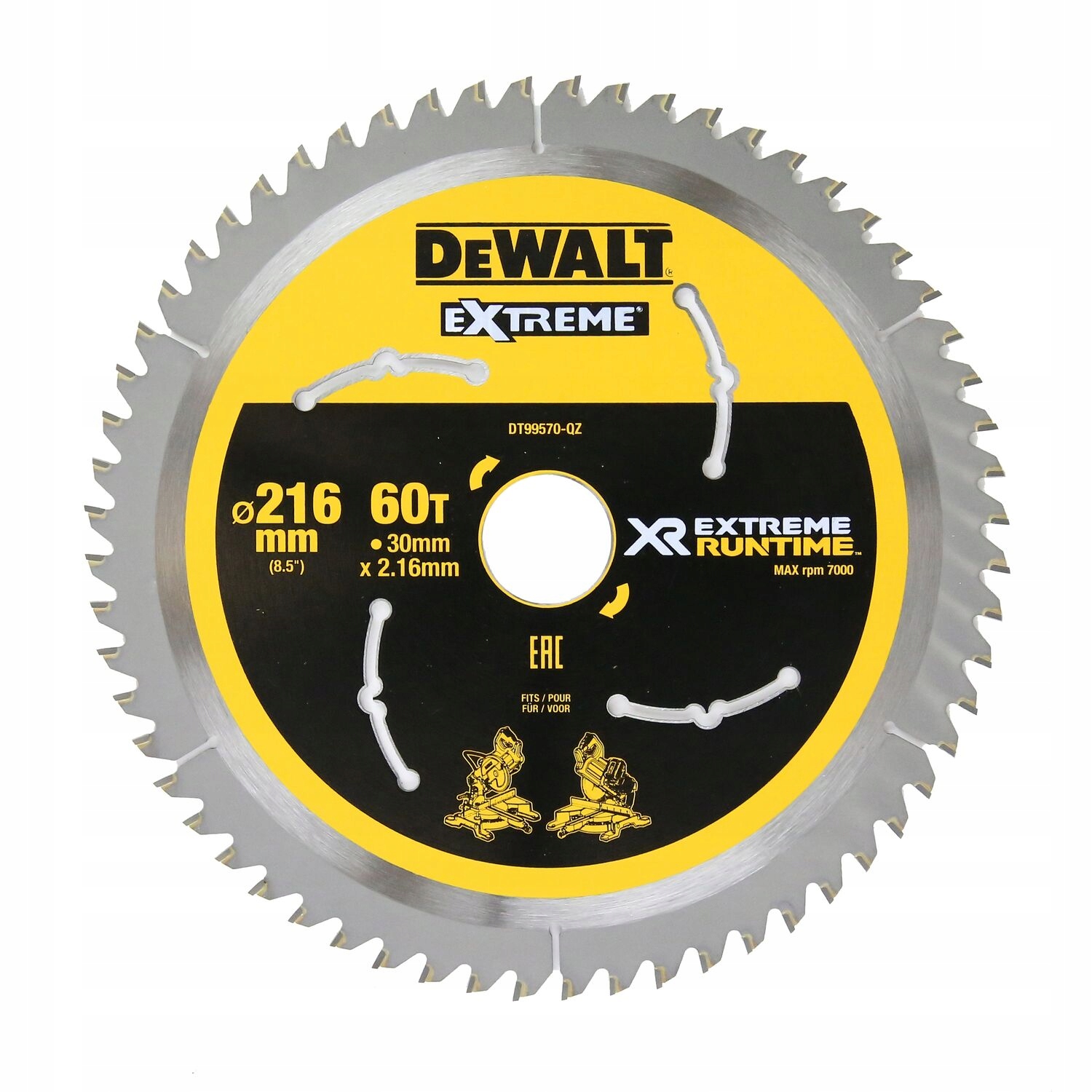 DEWALT DT99570 - Piła tarczowa do drewna 216X30 60z