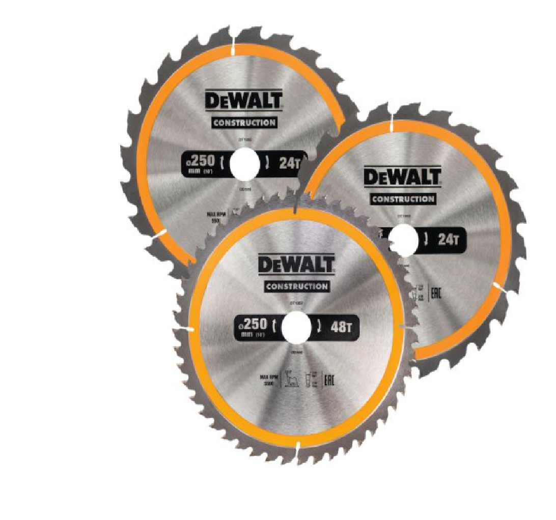DEWALT DT1963 - Piła tarczowa ex kpl. 3szt. 250mm