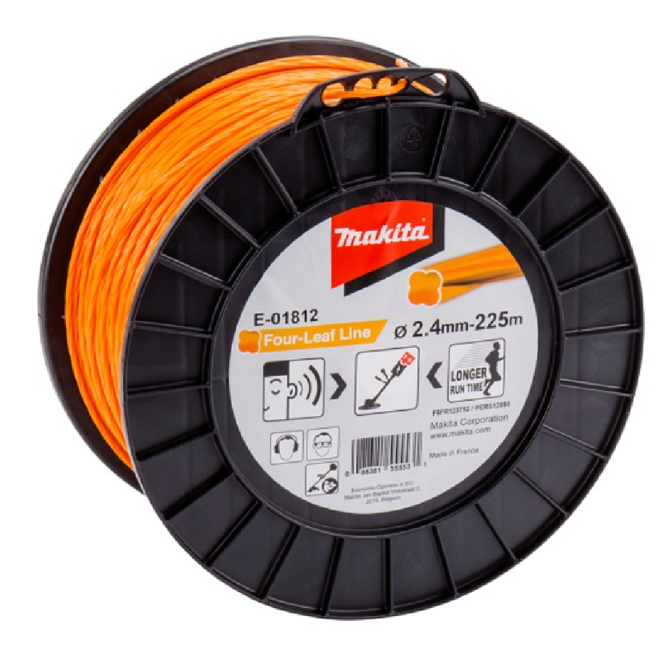 Makita ME-01812 - Żyłka tnąca nylonowa koniczyna, średnica 2.4mm, długość 225m