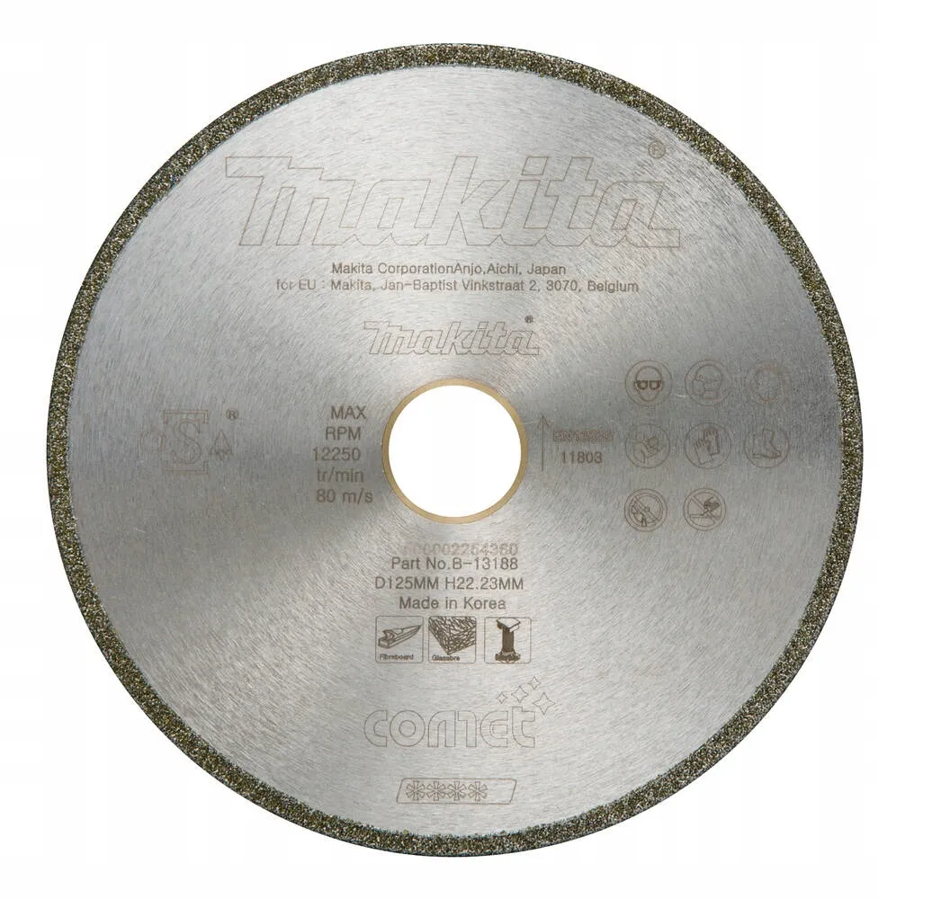 Makita B-13188 - Tarcza diamentowa 125x22.23mm pełna (mokro) marmur
