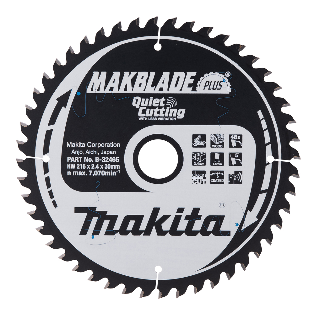 Makita B-32465 - Tarcza tnąca MakBlade Plus TCT 216 x 30 mm, 48 zębów