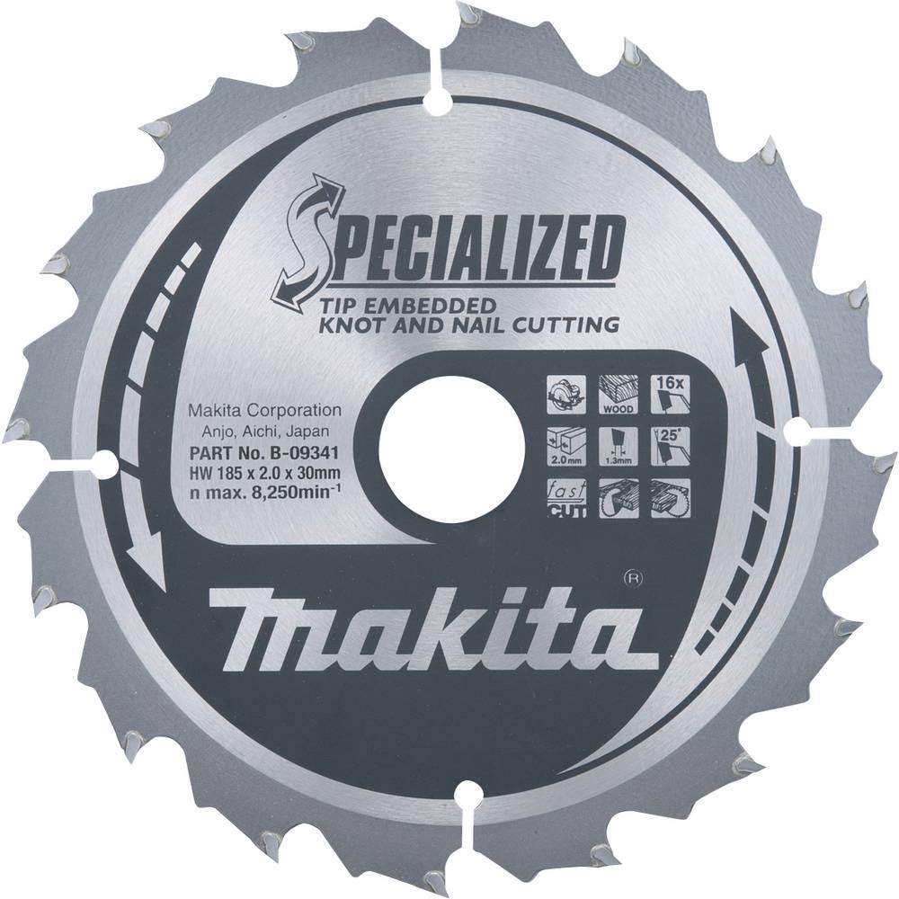 Makita B-33196 - Piła tarczowa 235x30x48z specjalized drewno(z gwoździami) i sękami