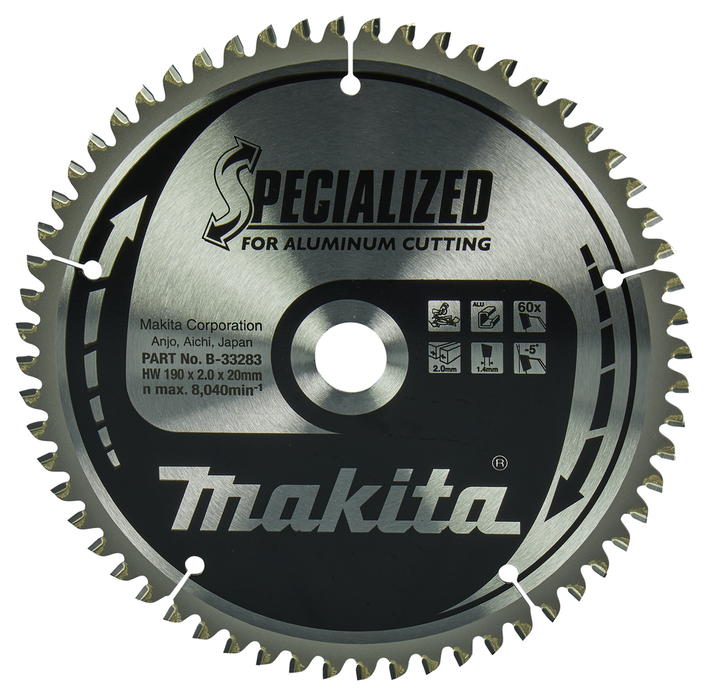 Makita B-33283 -Piła tarczowa 190x20x60z specjalized aluminium