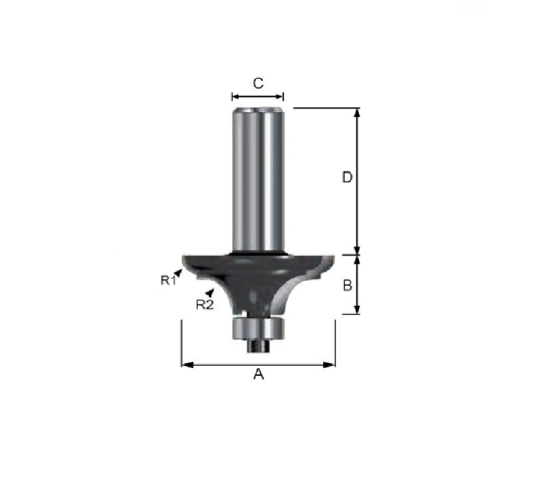 Makita D-11704 - Frez kształtowy łoż. 38.1/8mm forma classic eco