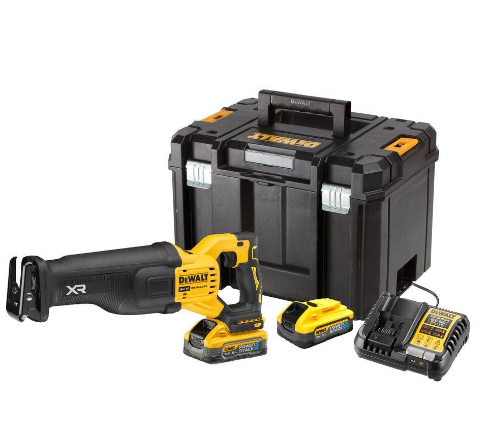DEWALT DCS386H2T - Piła szablista 18V ,2x5,0Ah Powerstack Tstak