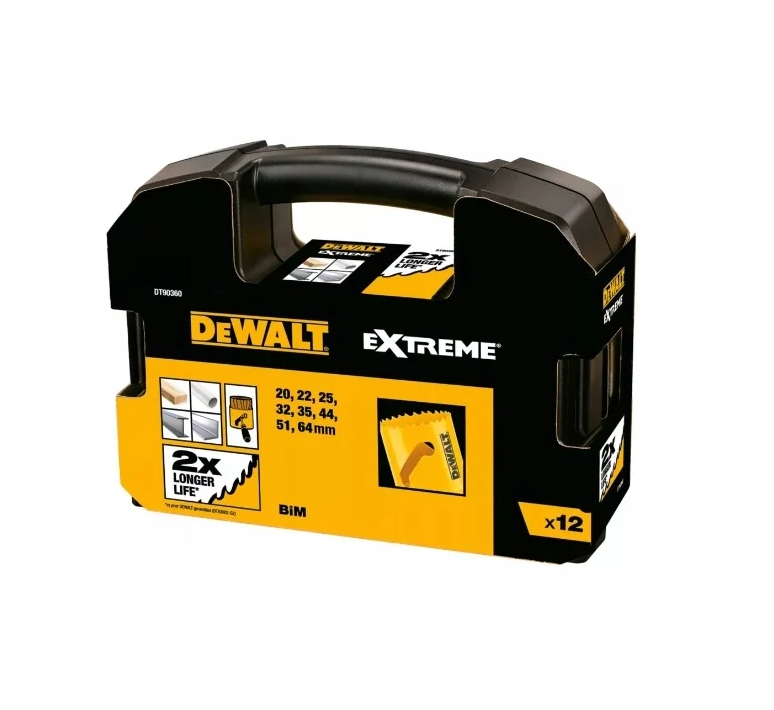DEWALT DT90360 - Otwornica zestaw 12cz. bimetal uniwersalne