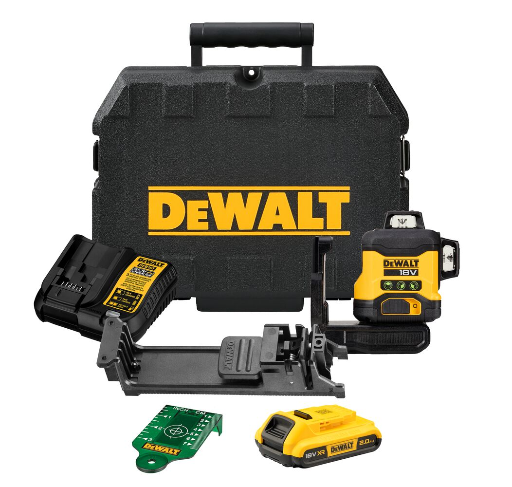 DEWALT DCLE34031D1 - Laser 3-wiązkowy 360° zielony, do 40m, 18V 1x2,0Ah