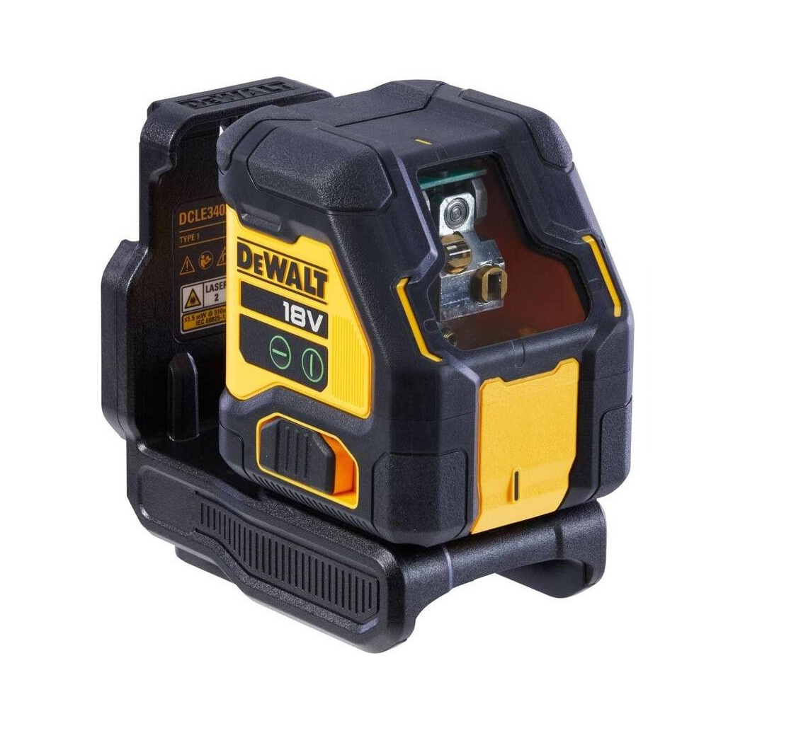 DEWALT DCLE34021N - Laser krzyżowy z wiązką zieloną, zasięg 55m