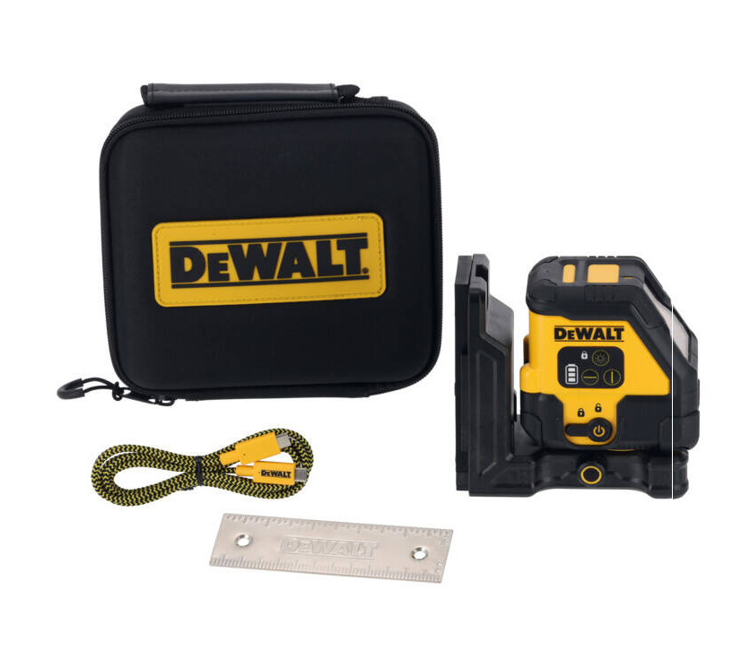 DEWALT DCLE14201RB - Laser krzyżowy 10.8V, 30m Usb-c czerwony