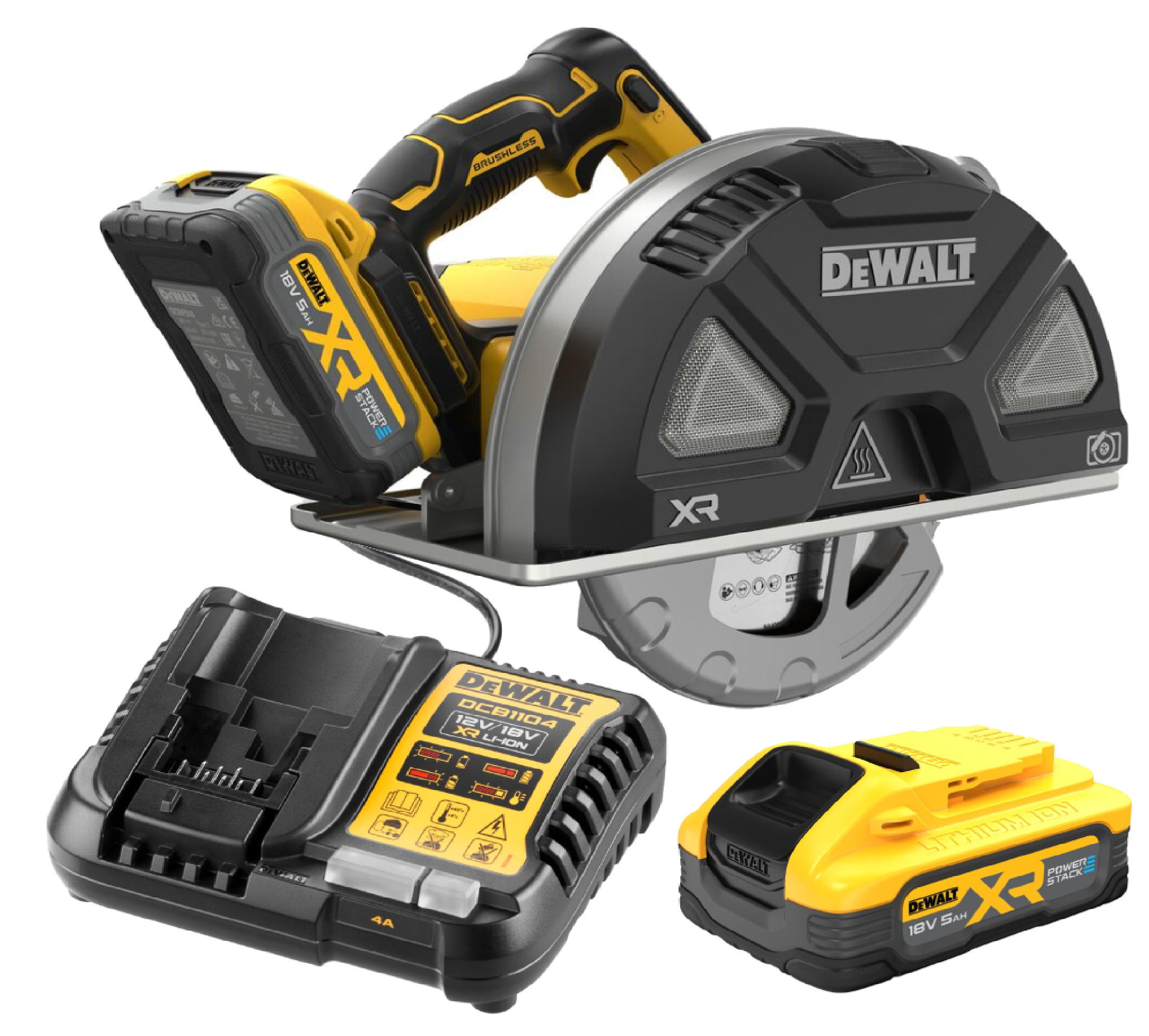 DEWALT DCS383H2 - Pilarka tarczowa do metalu 184mm 2x5.0Ah