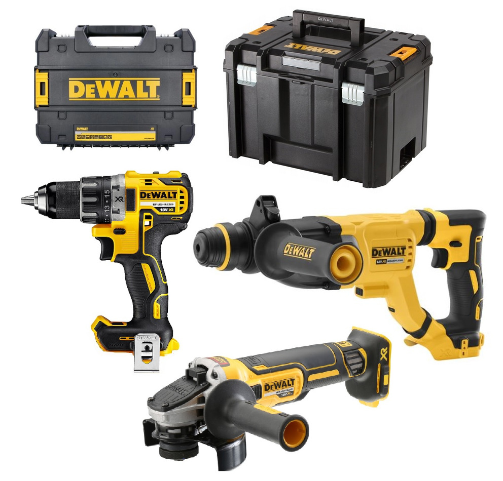 DEWALT DCK327P2T - Zestaw Combo DCD791 + DCG405 + DCH263 18V Li-Ion XR 2x5.0Ah