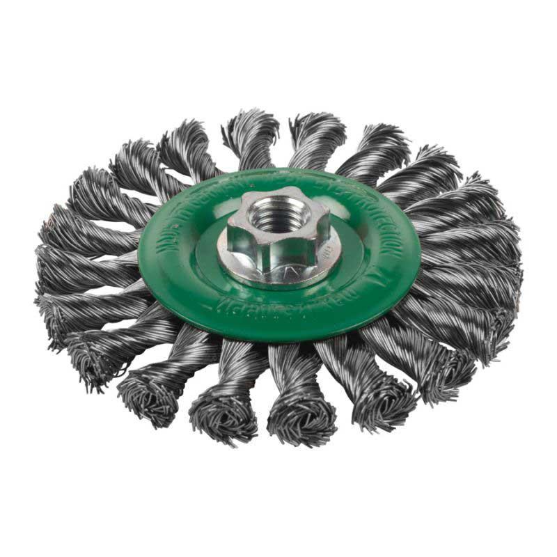 Milwaukee 4932501739 - Szczotka druciana tarczowa M14 115x14mm, stal nierdzewna wiązana 0,5mm do szlifierek kątowych 115 i 125 mm