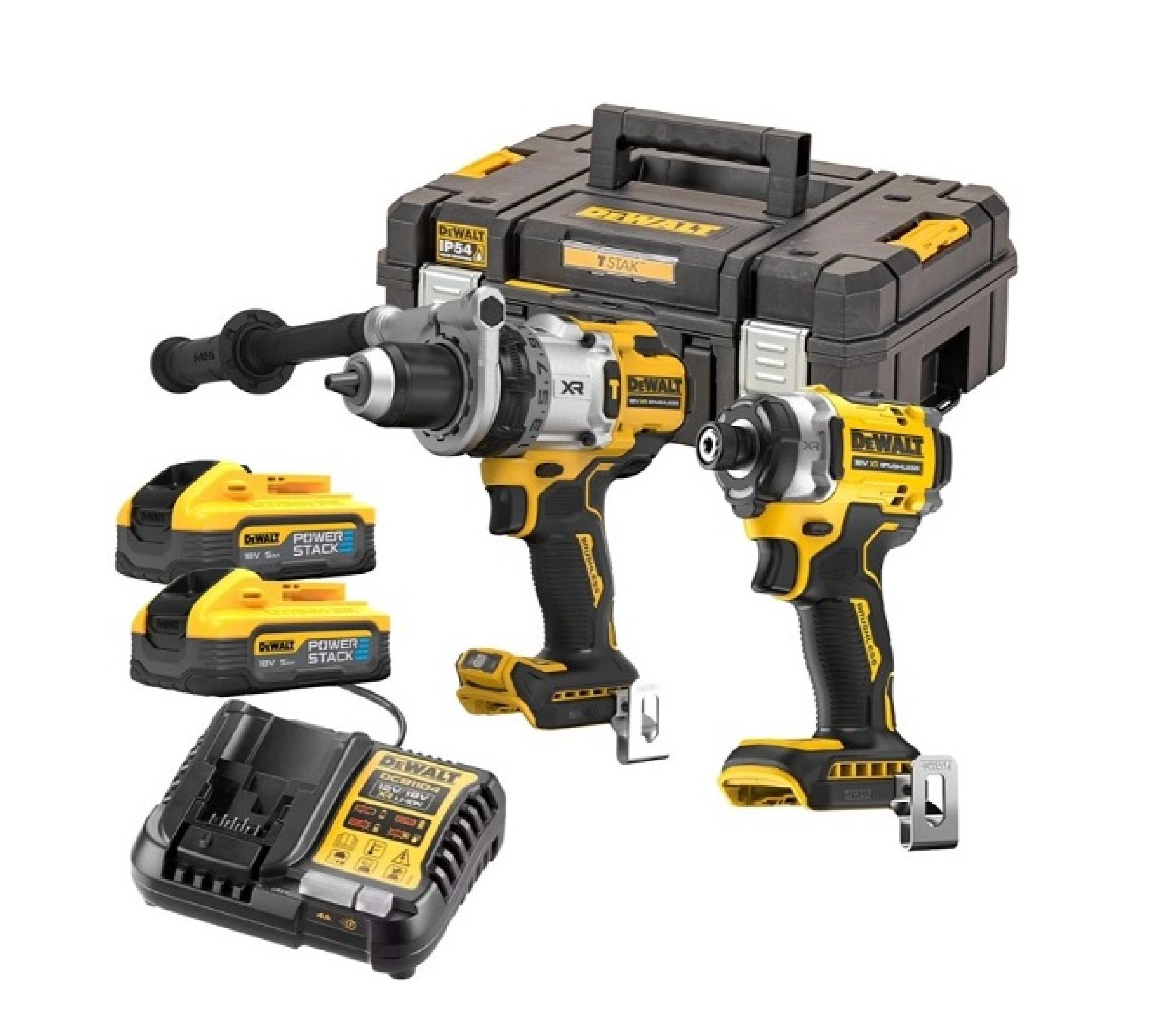 DEWALT DCK2200H2T - Zestaw Combo DCD1007 + DCF860, 18V, 2x5.0Ah
